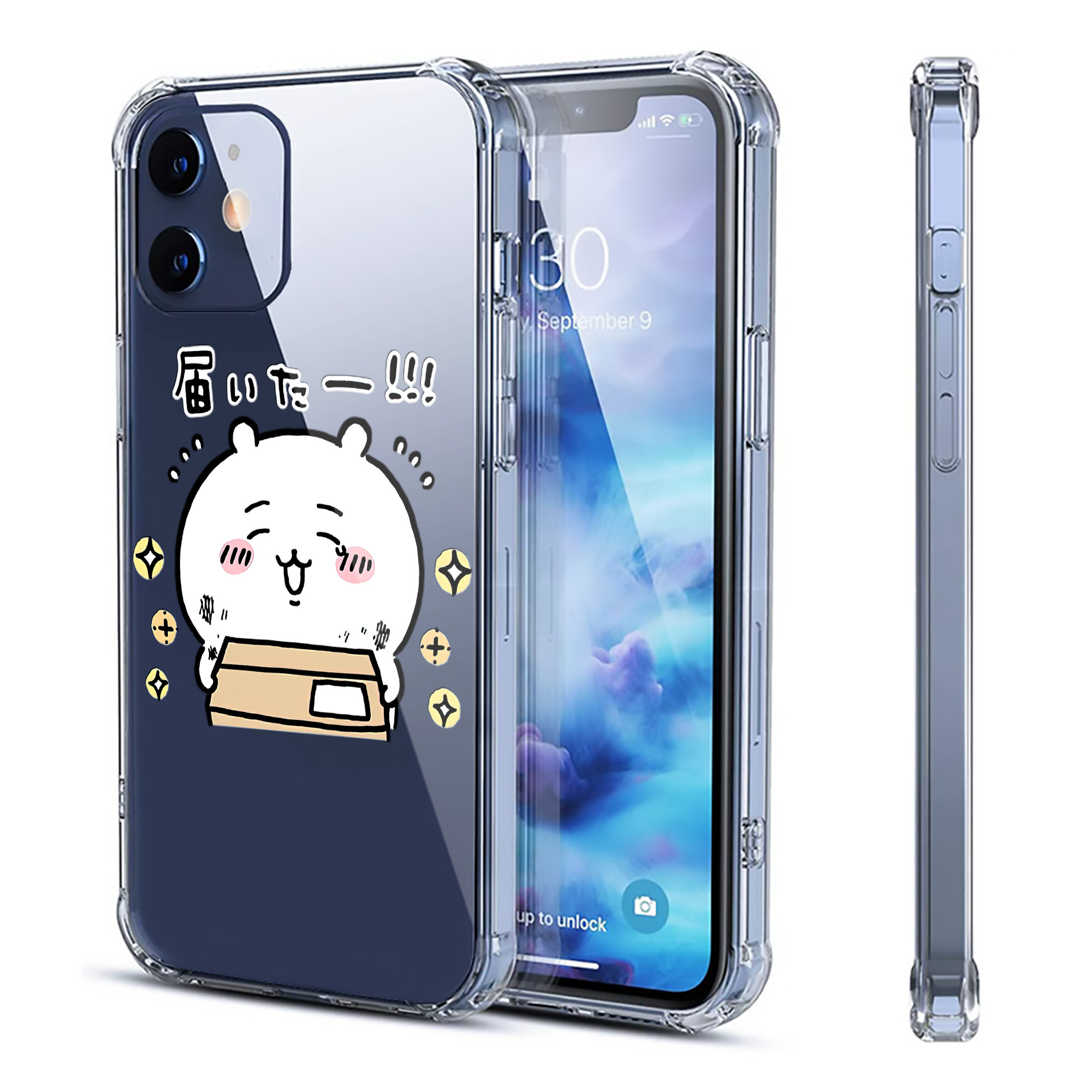 （画像用） ちいかわ ちいかわ Chii-kawa chiikawa 【iPhone 12シリーズ対応】透明スマホケース（クリアソフトケース）